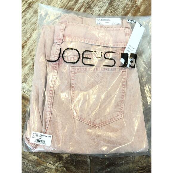 Joe's Jeans The Brinkley Jeans High Rise Paperbag Belted Hush Pink NWT Size 29 - Picture 5 of 9